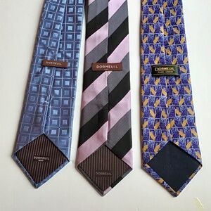 Dormeuil Paris~London gorgeous 3 silk ties made in Italy 🇮🇹 or France 🇫🇷